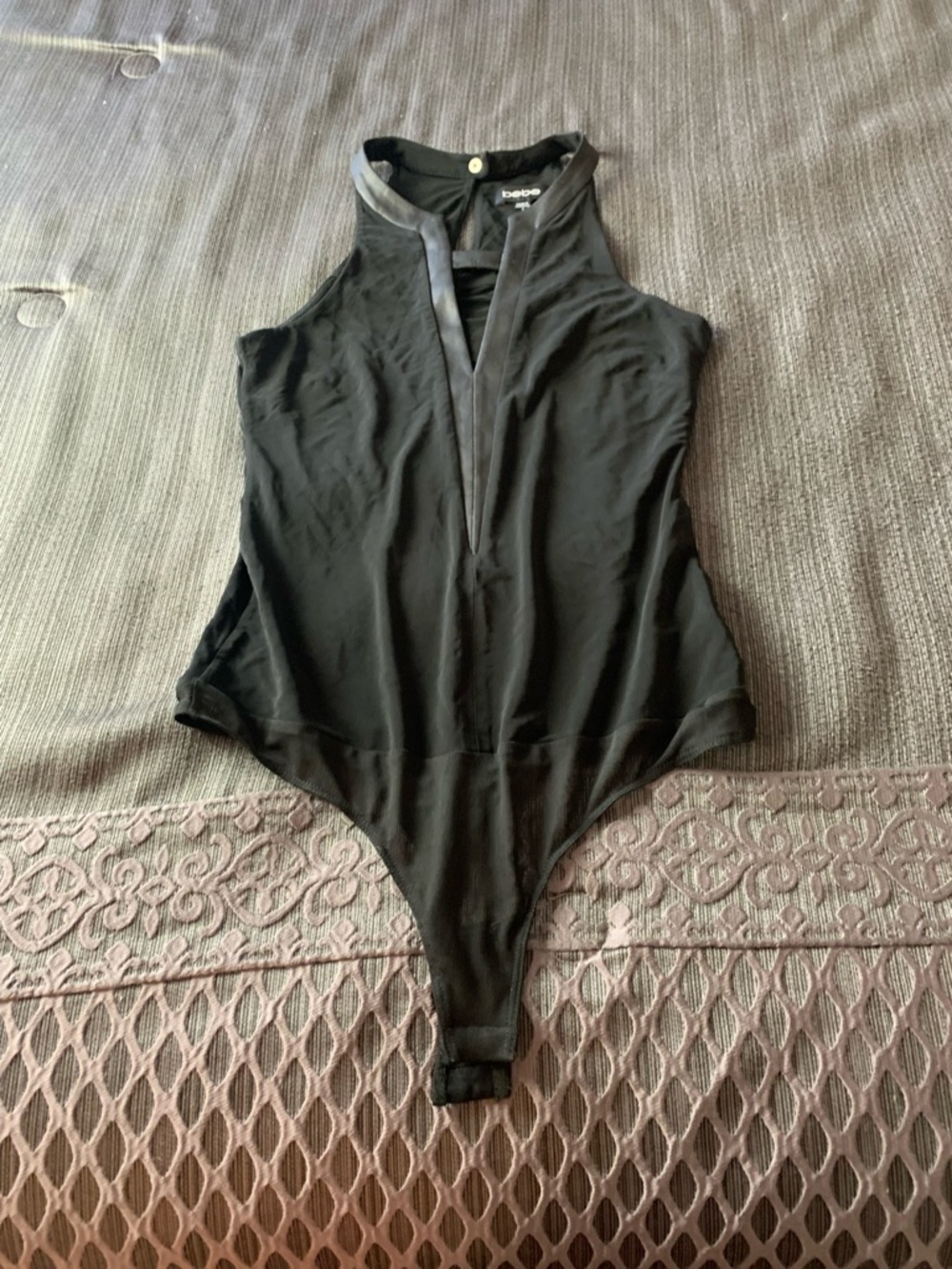 Bebe Black Sexy Mesh Bodysuit